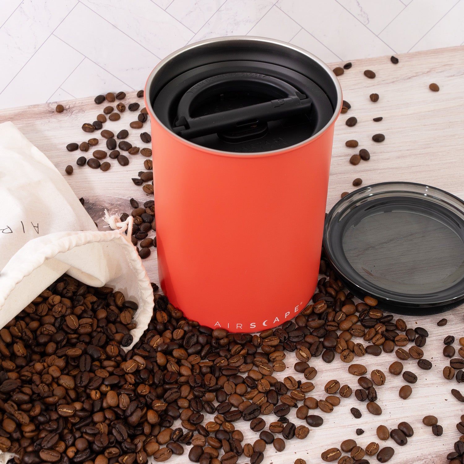 airscape-classic-kaffeeddose-250g-matt-schwarz-stapelbar image 3