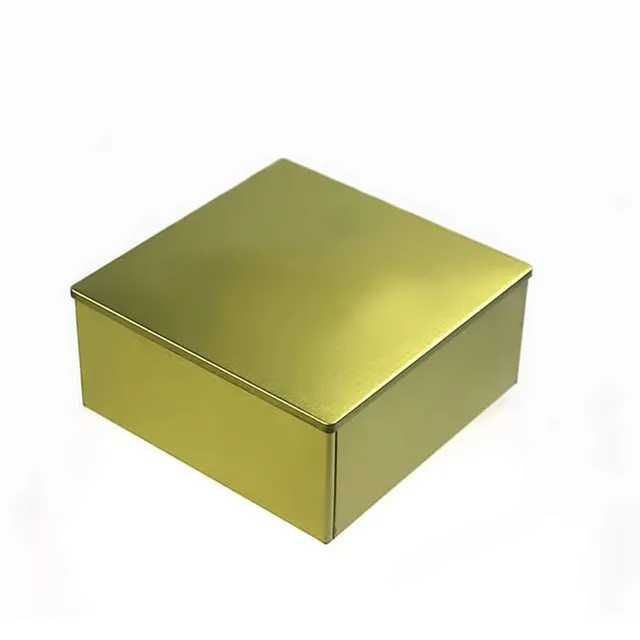 dosenritter-eckige-dosen-cookie-keksdose-gold-9x19-5cm-aromadicht image 1
