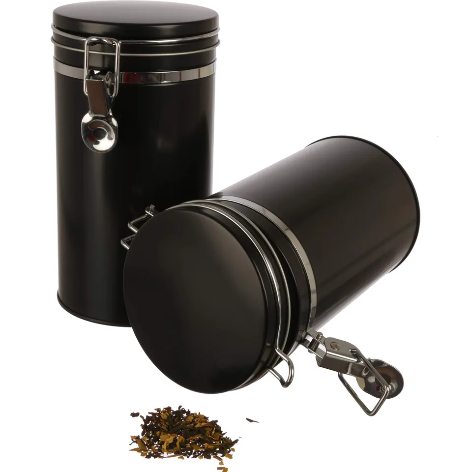 dosenritter-kofi-runde-kaffeedose-2er-set-schwarz-500g image 1
