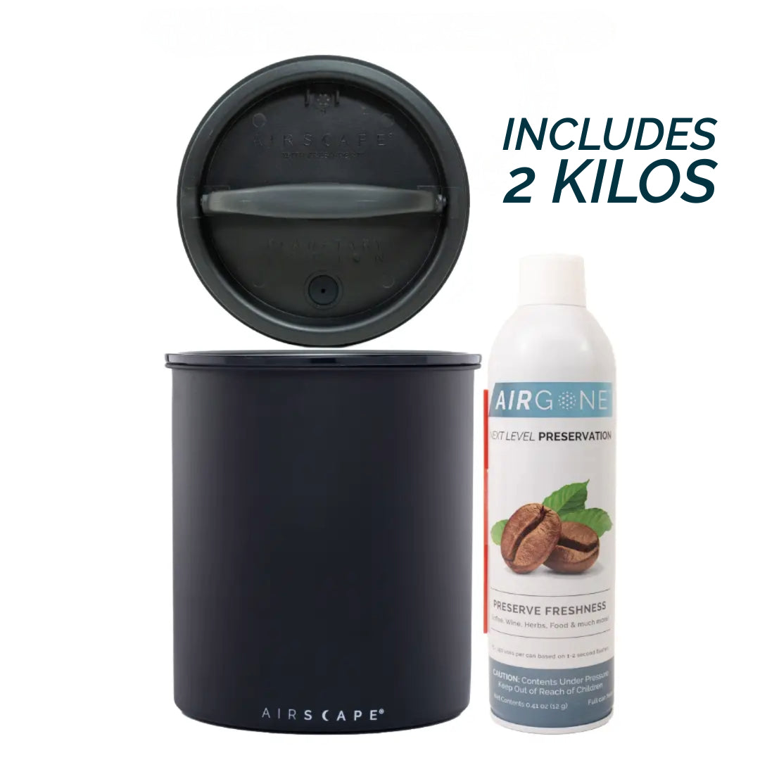 airscape-kilo-kaffeedose-2er-set-matte-black-2-5-lbs-sauerstofffrei image 1