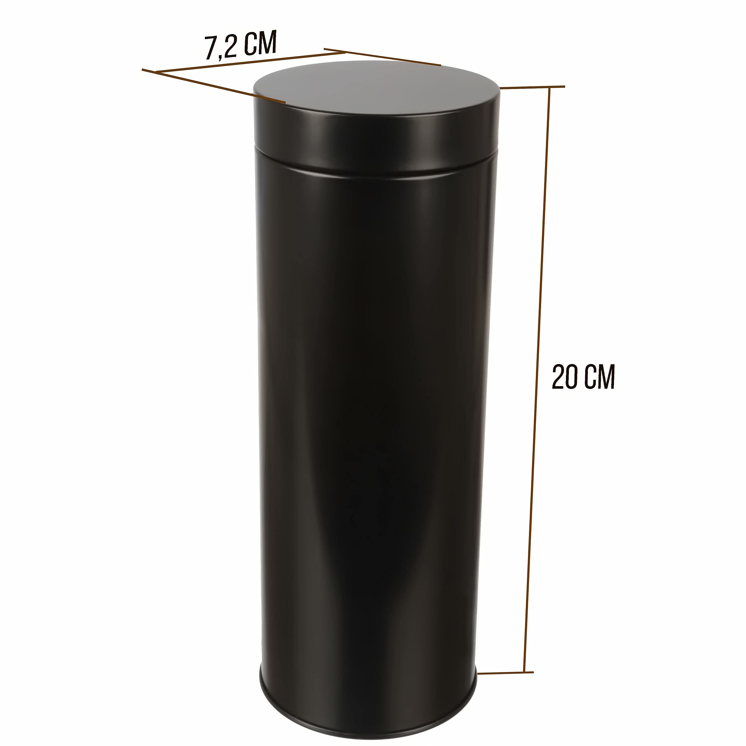 dosenritter-runde-dosen-kaffeepaddose-metall-schwarz-2er-set-aromadicht image 3