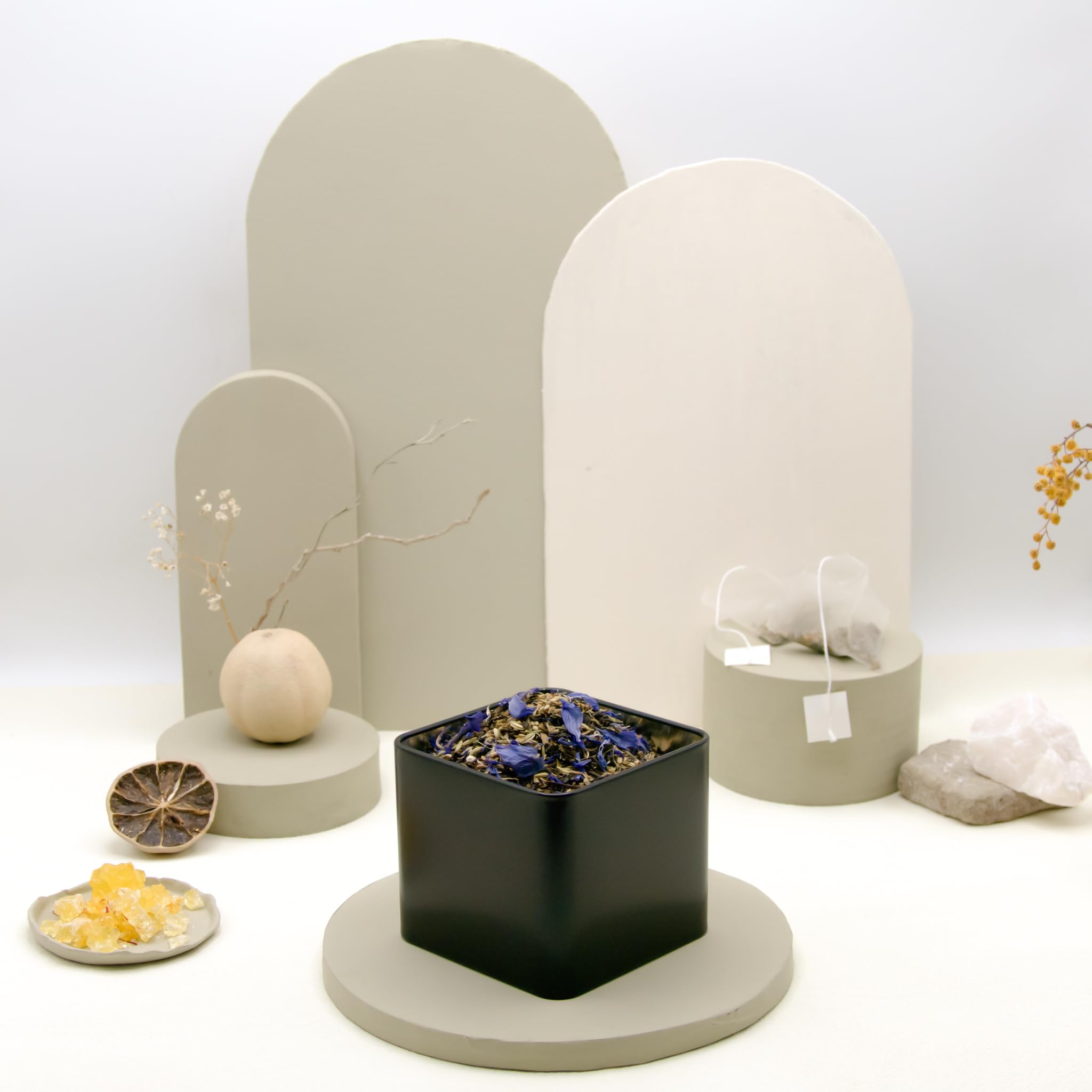 dosenritter-eckige-dosen-teedose-schwarz-gold-6er-set-150g-9x9x9 image 6