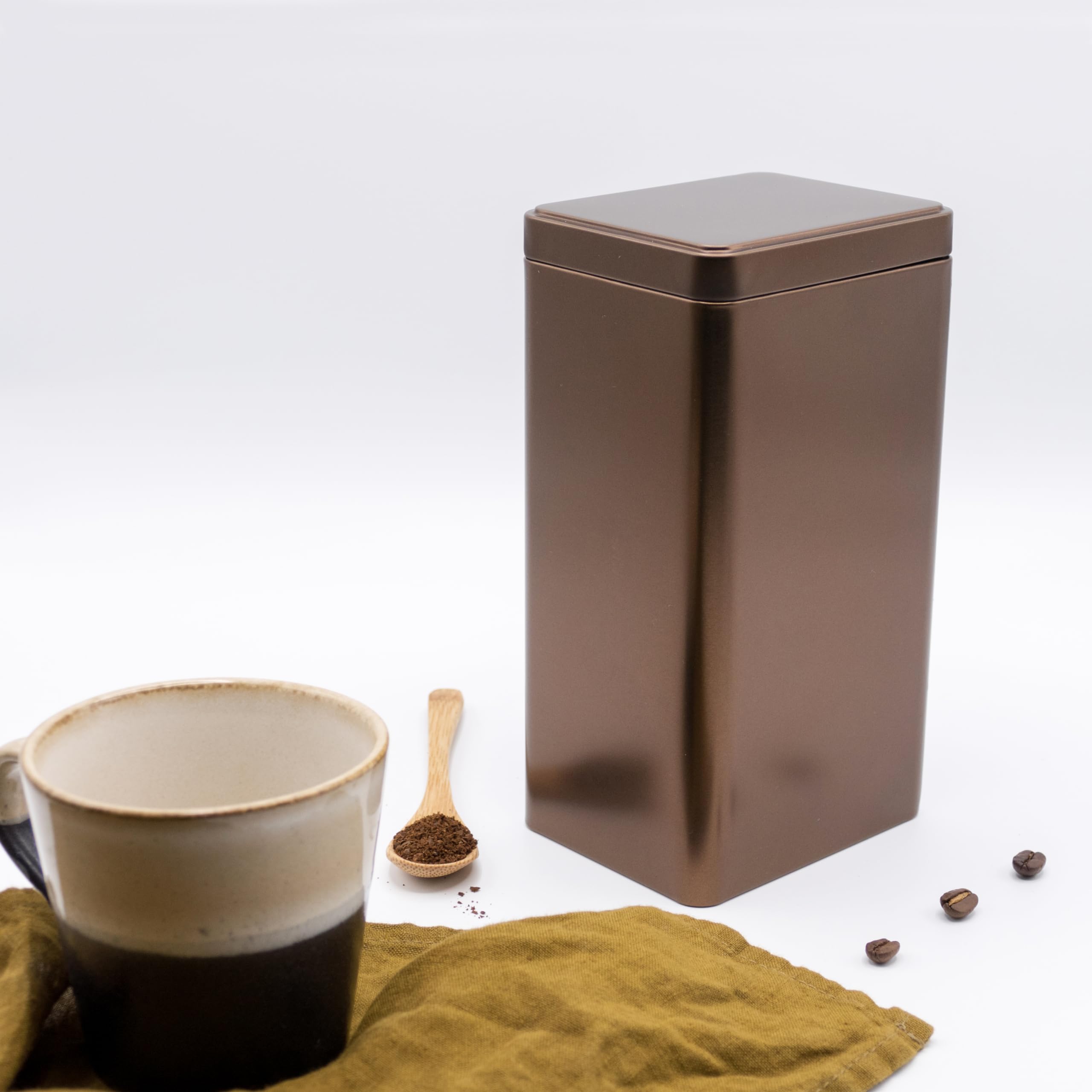 dosenritter-eckige-dosen-vorratsdose-kaffeebraun-3er-set-stapelbar image 4