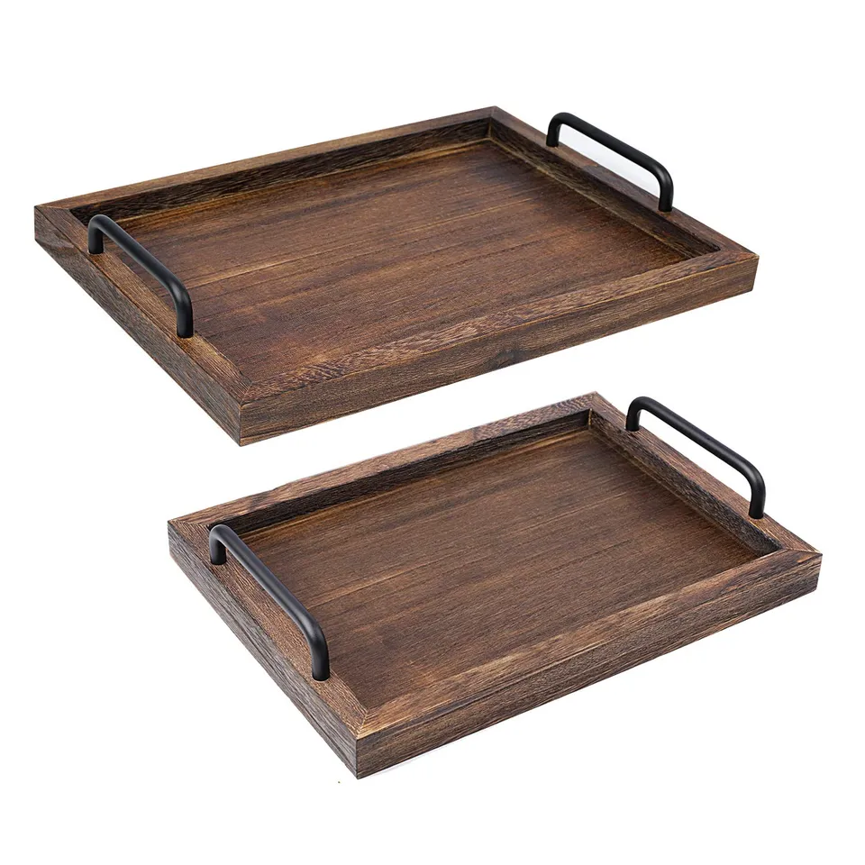 libwys-serviertablett-holz-2er-set-mit-griff-rechteckig-stapelbar image 1
