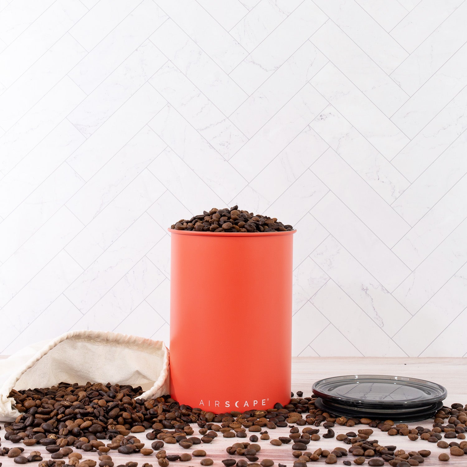 airscape-classic-kaffeeddose-250g-matt-schwarz-stapelbar image 2