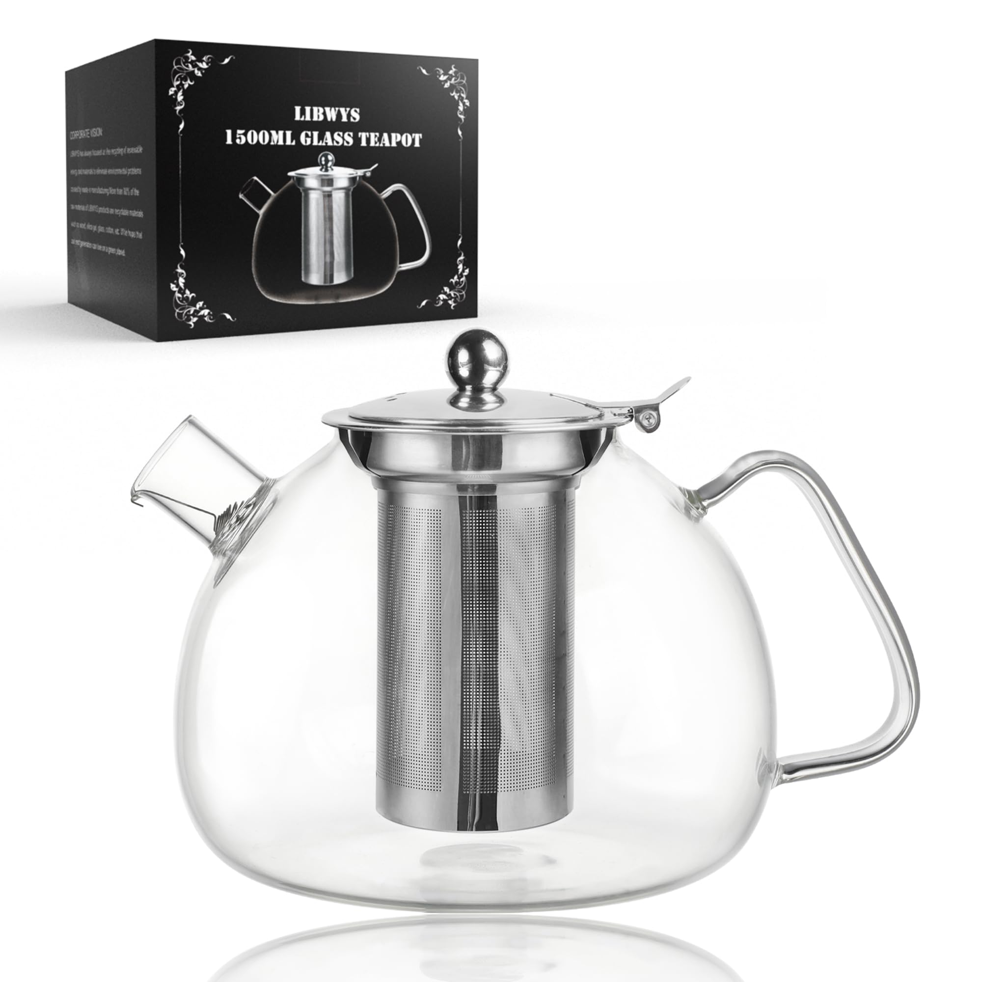 libwys-teekanne-glas-1500ml-mit-siebeinsatz-hitzebest-ndig-2 image 1