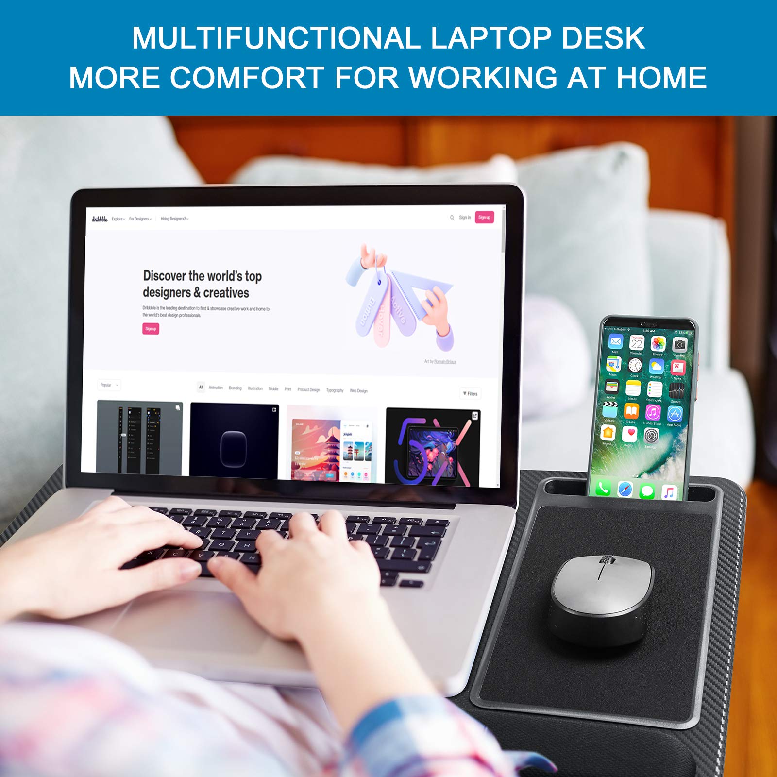 libwys-laptop-bed-table-lap-desk-kissen-17-zoll-mit-mauspad image 2