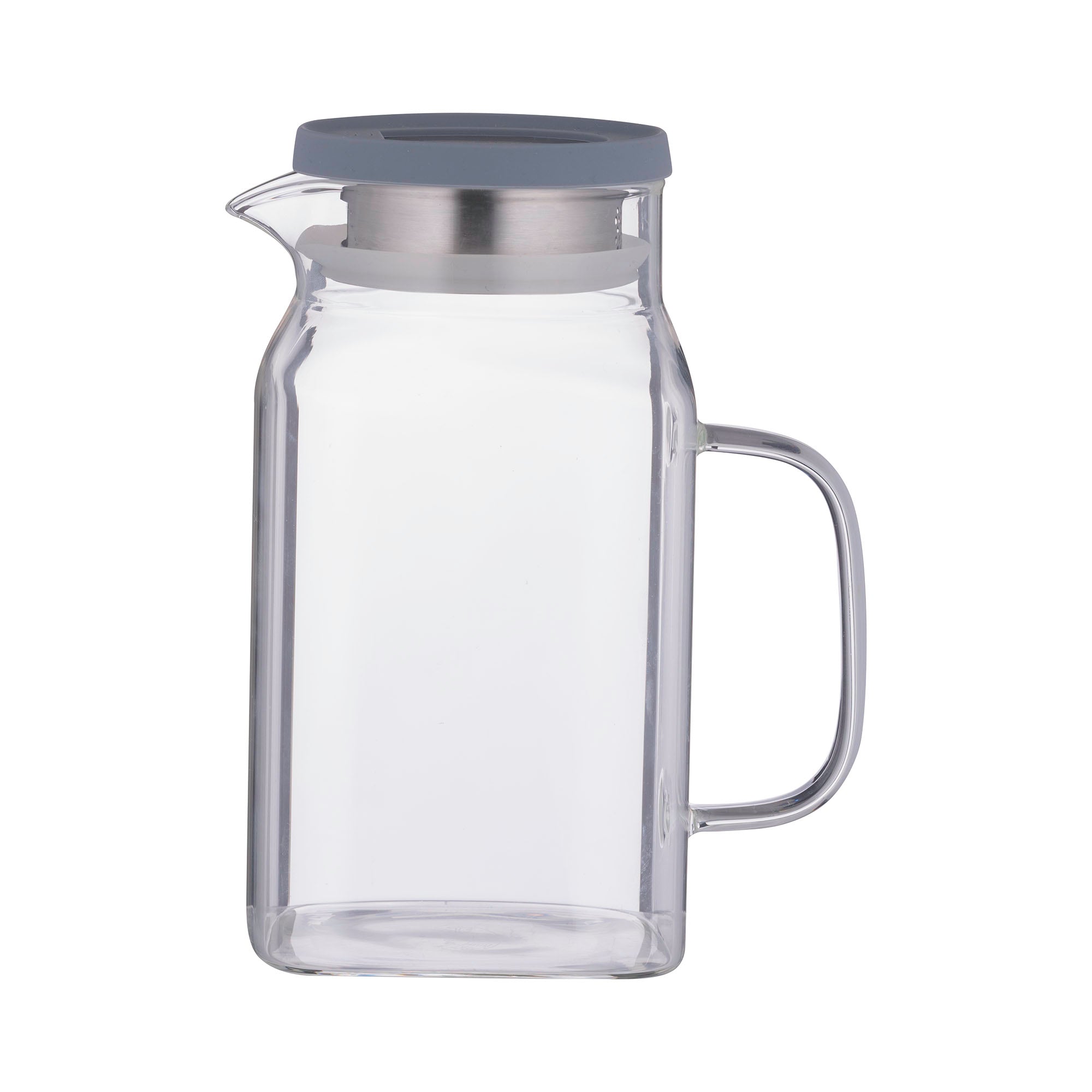 kilner-drinking-glaskaraffe-eckig-1-2-liter-mit-edelstahldeckel image 2