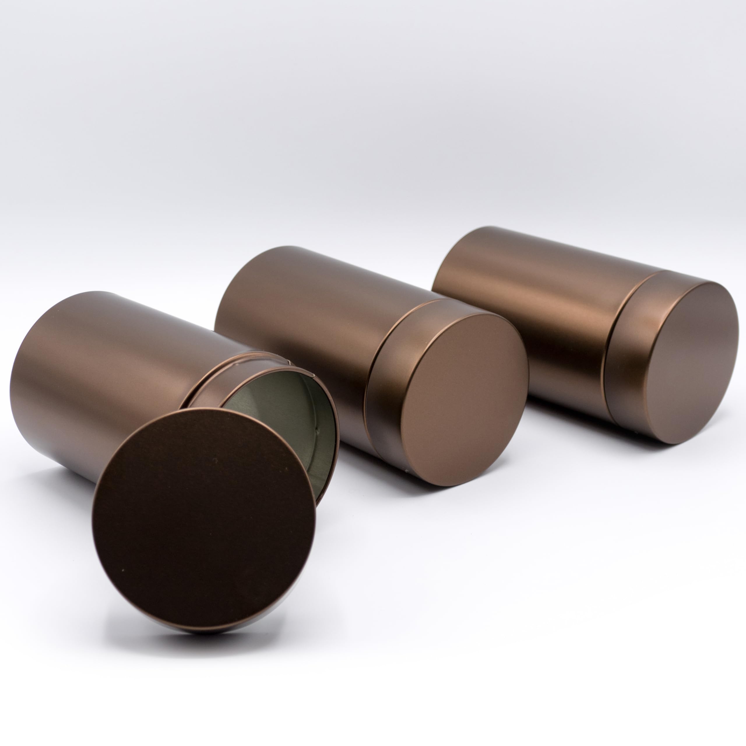 dosenritter-runde-dosen-teedose-3er-kaffeebraun-metallic image 3