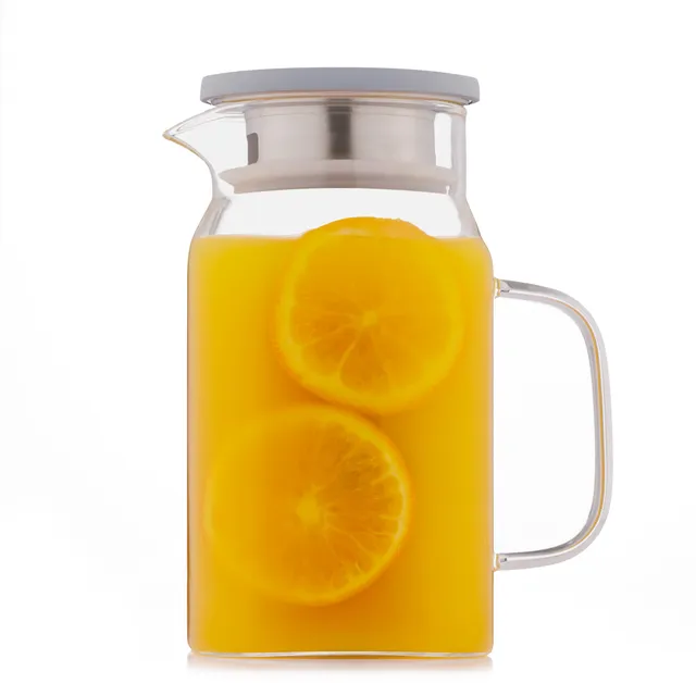 kilner-drinking-glaskaraffe-eckig-1-2-liter-mit-edelstahldeckel image 1