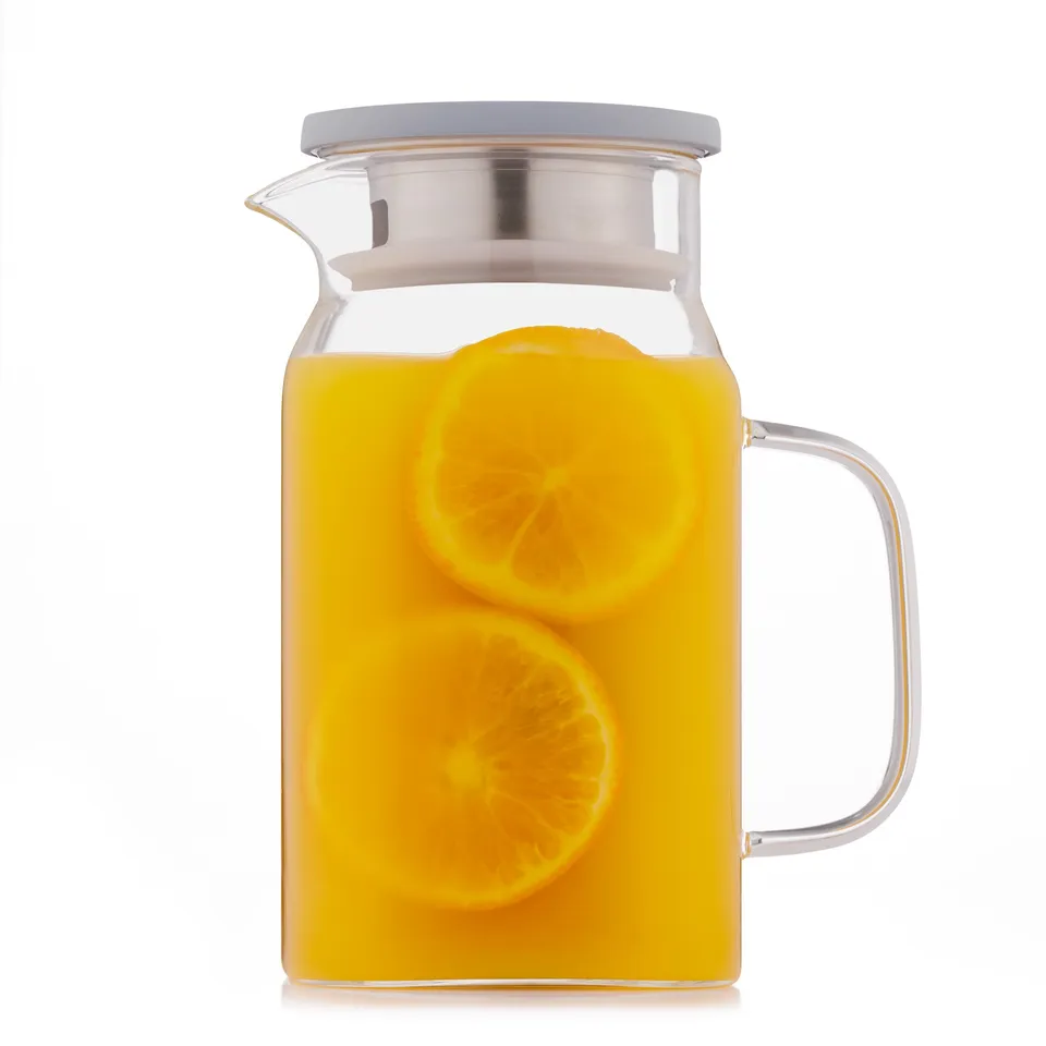 kilner-drinking-glaskaraffe-eckig-1-2-liter-mit-edelstahldeckel image 1