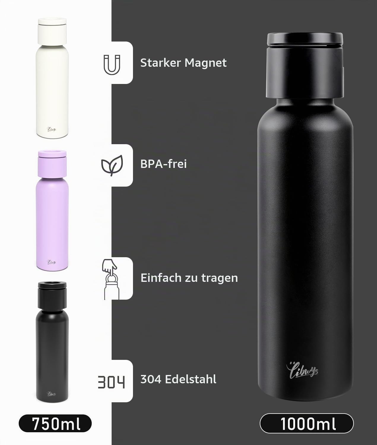 libwys-thermosflasche-edelstahl-750ml-wei-magnet-handyhalter image 6