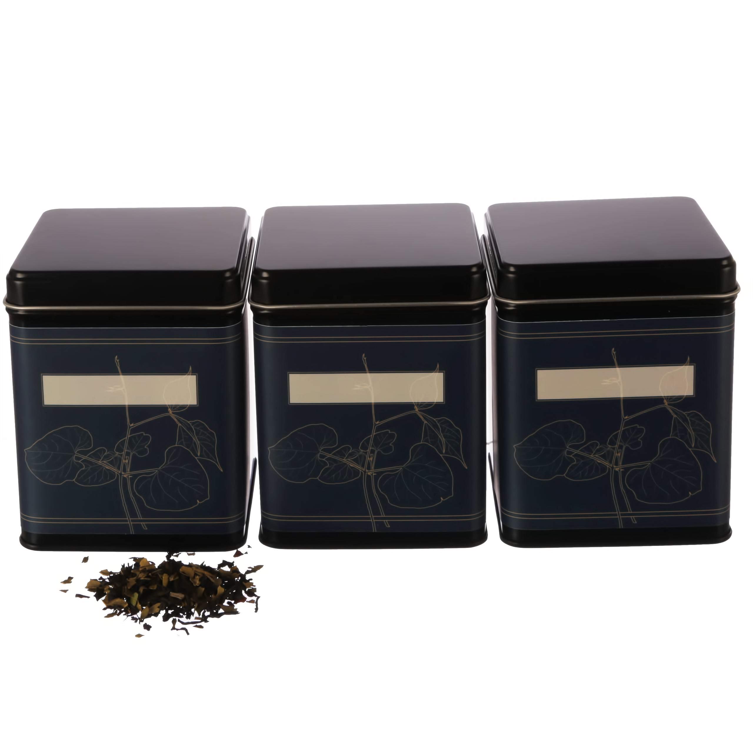 dosenritter-eckige-dosen-teedose-metall-6er-set-floral-aromadicht image 5