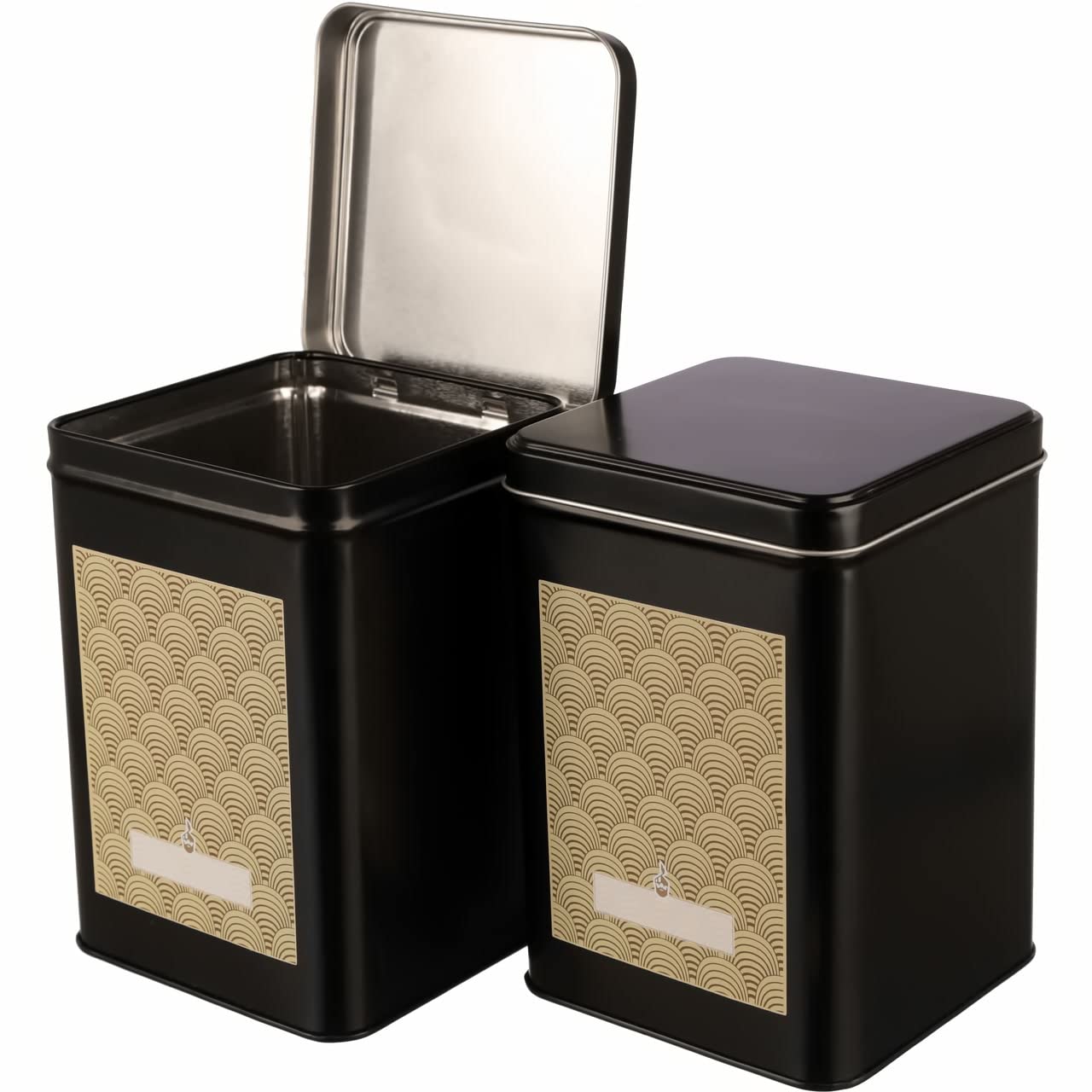 dosenritter-eckige-dosen-teedose-schwarz-2er-set-400g-stapelbar image 8