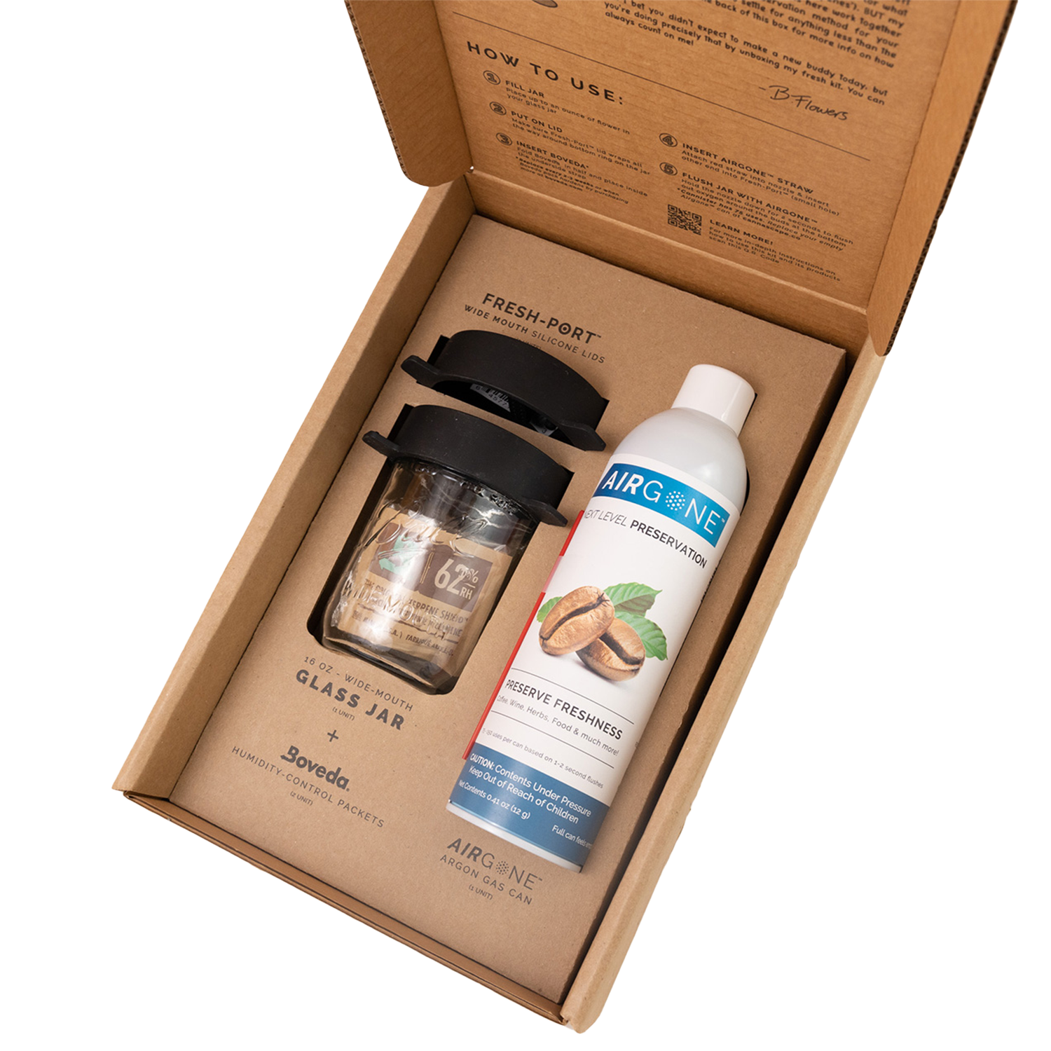 airscape-classic-buddy-flowers-fresh-kit-vorratsglas-16oz-aroma image 1