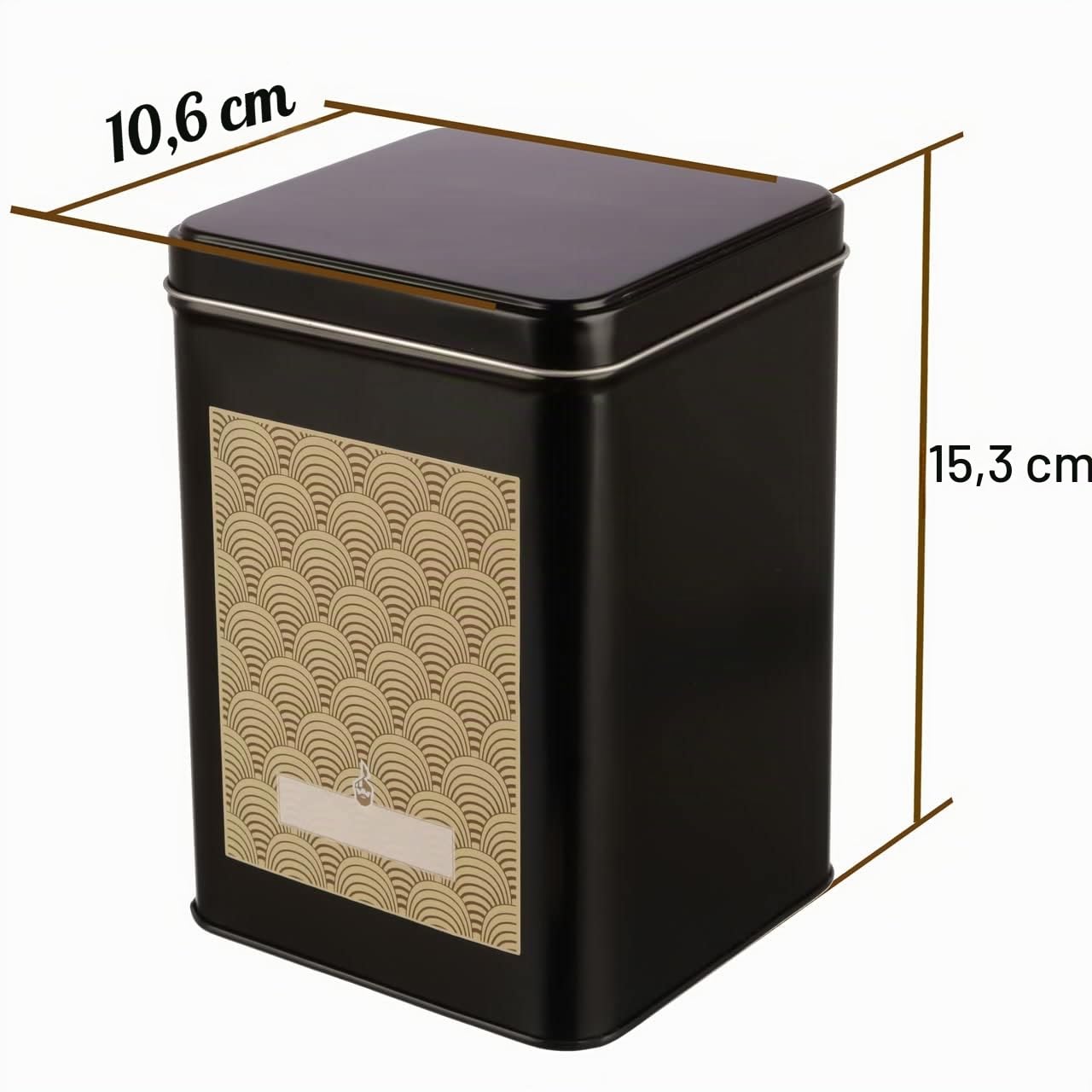 dosenritter-eckige-dosen-teedose-schwarz-2er-set-400g-stapelbar image 7
