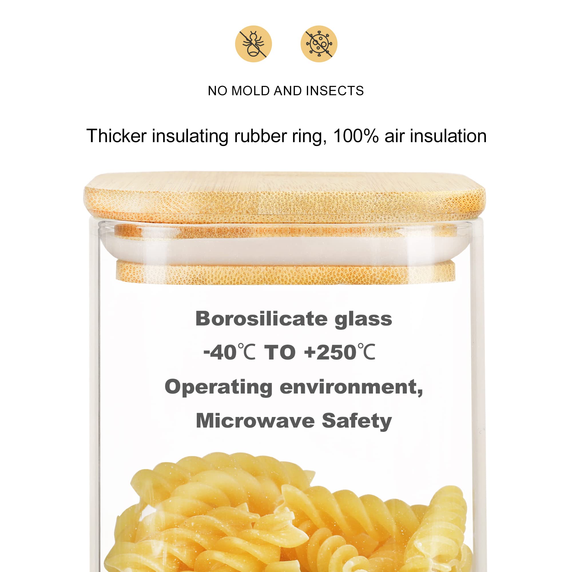 libwys-storage-jars-vorratsgl-ser-glas-8er-set-1000ml-600ml-eckig image 5