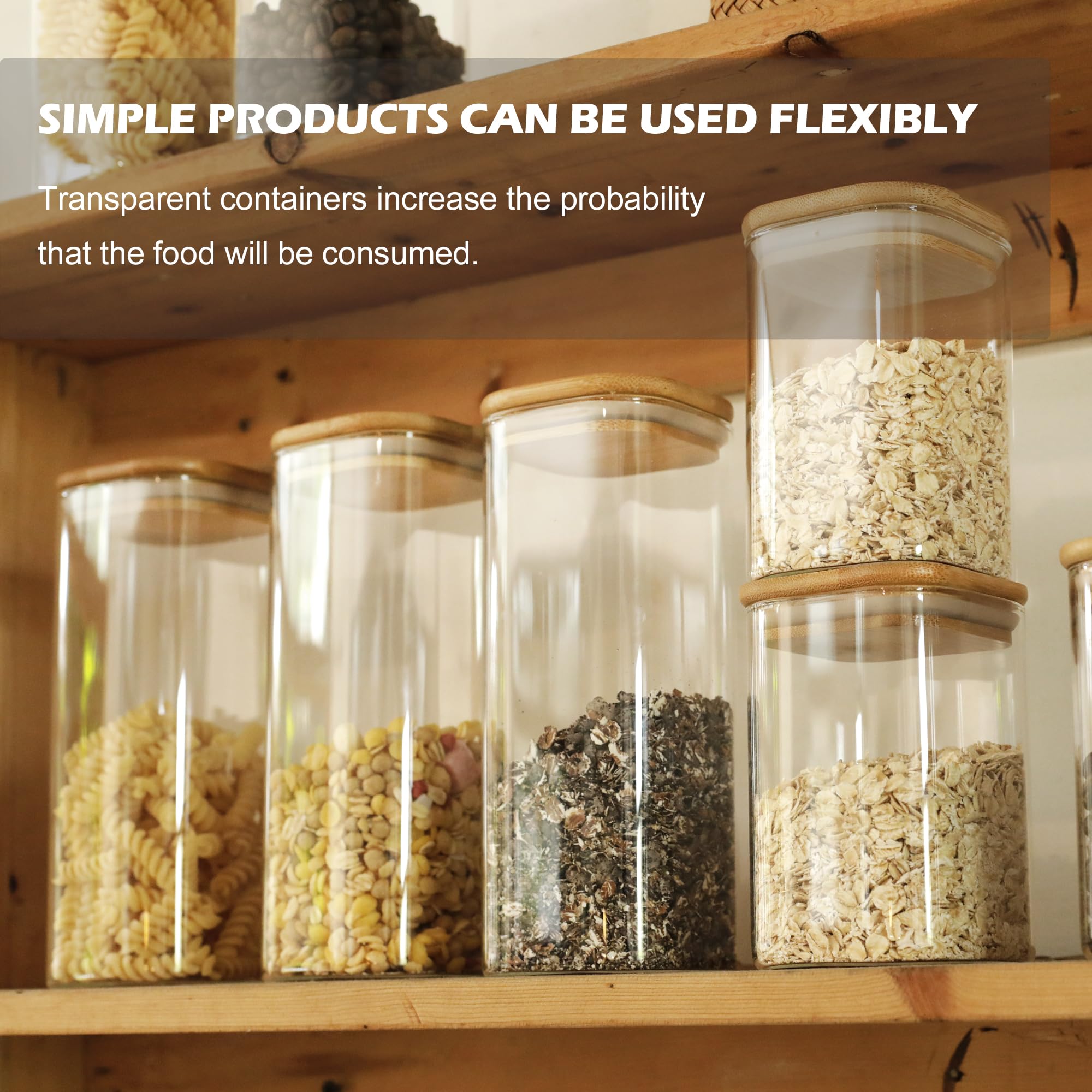 libwys-storage-jars-vorratsgl-ser-glas-8er-set-1000ml-600ml-eckig image 7