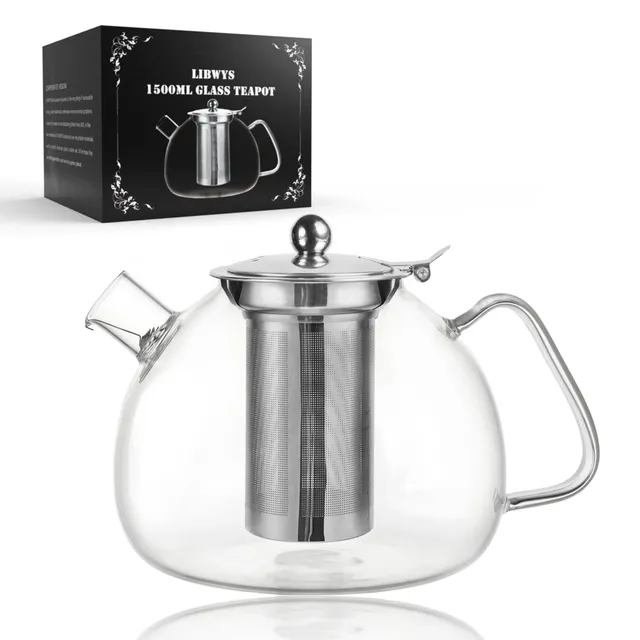libwys-teekanne-glas-1500ml-mit-siebeinsatz-hitzebest-ndig-2 image 1