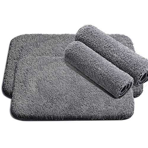 libwys-badematte-badteppich-grau-2er-set-flauschig-rutschfest-waschbar image 8