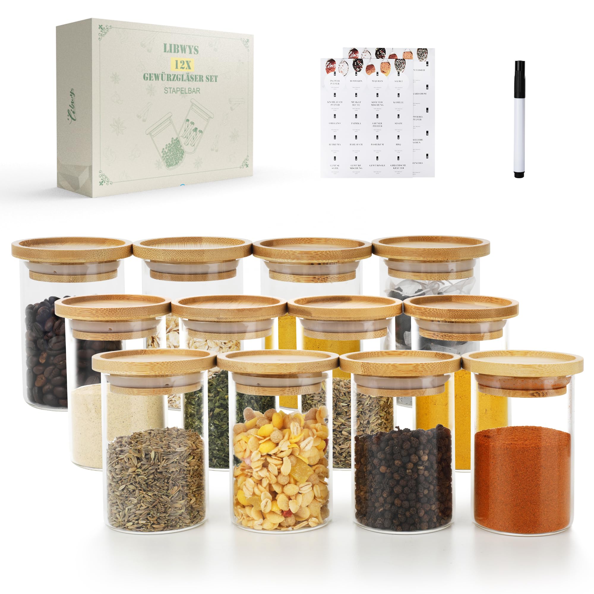 libwys-gew-rzgl-ser-12er-set-180ml-bambus-etiketten image 1