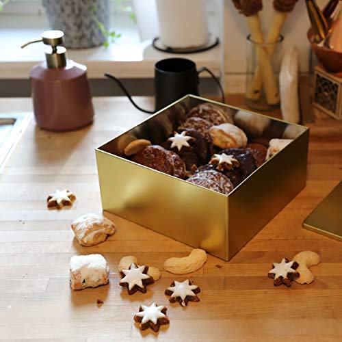 dosenritter-eckige-dosen-cookie-keksdose-gold-9x19-5cm-aromadicht image 6
