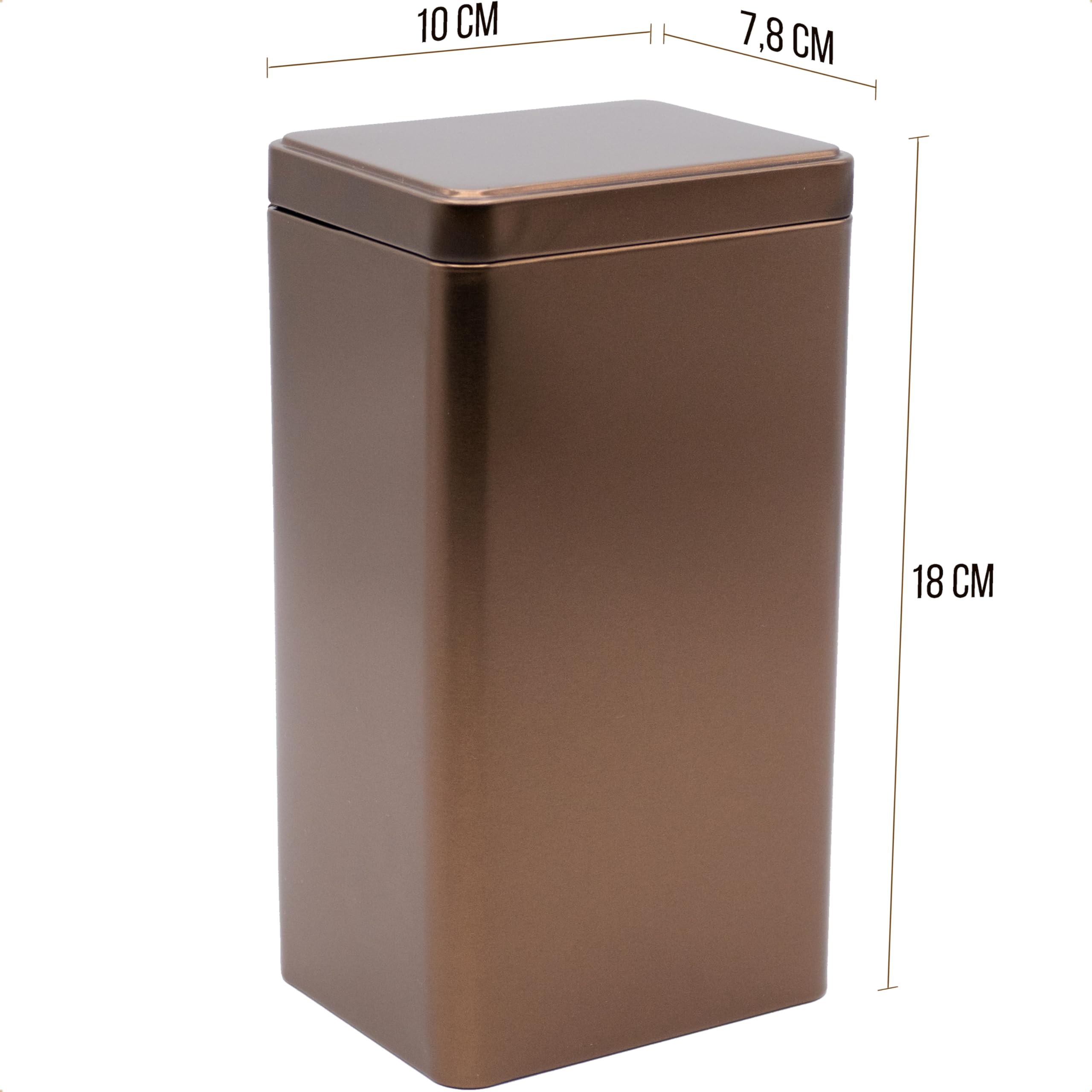 dosenritter-eckige-dosen-vorratsdose-kaffeebraun-3er-set-stapelbar image 2