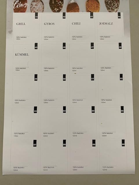 Viele Etiketten