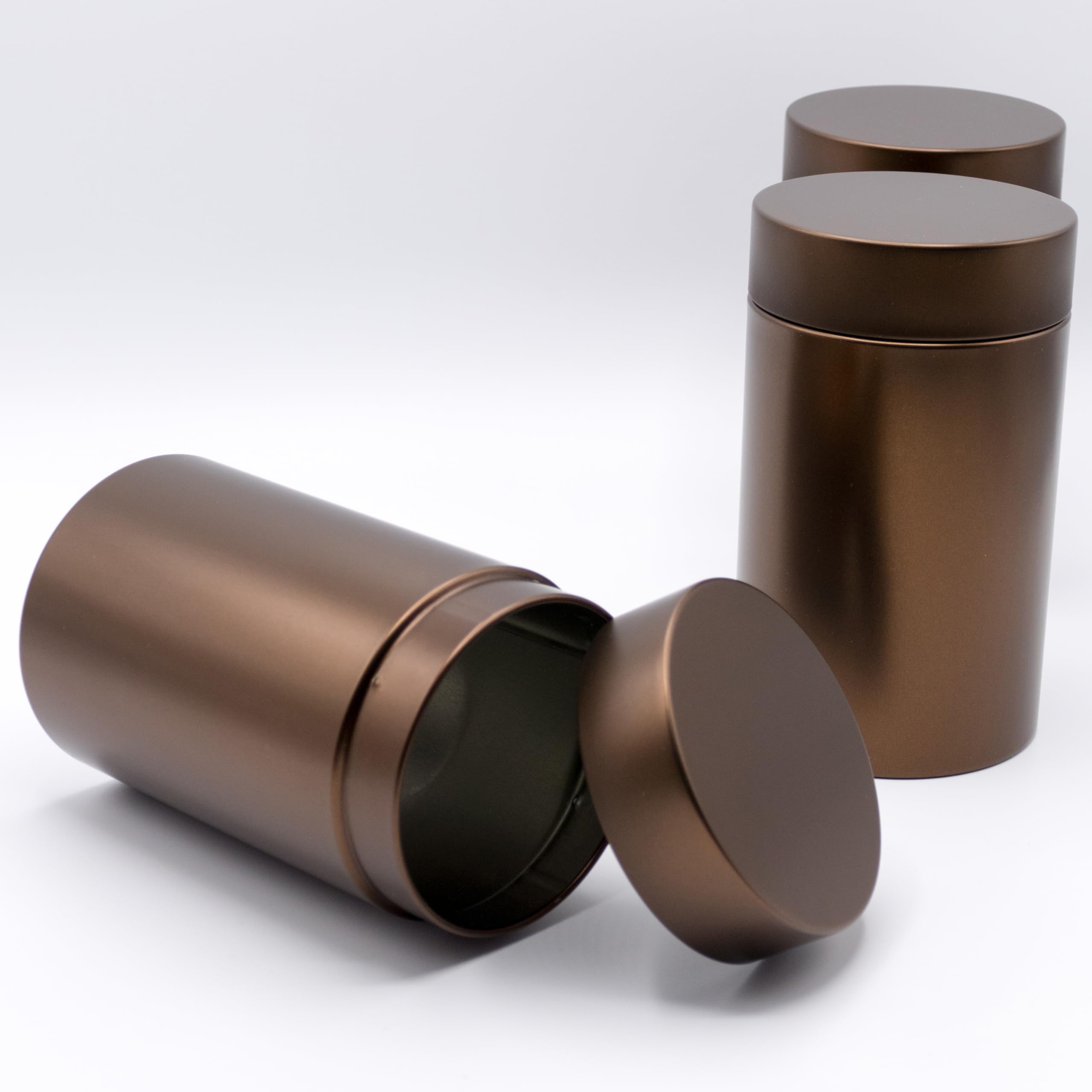 dosenritter-runde-dosen-teedose-3er-kaffeebraun-metallic image 5