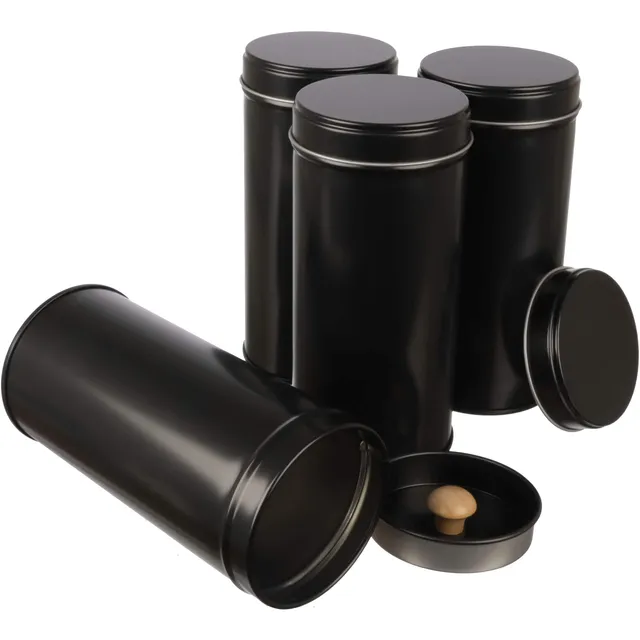 dosenritter-runde-dosen-teedose-metall-100g-4er-set-aromadeckel image 1