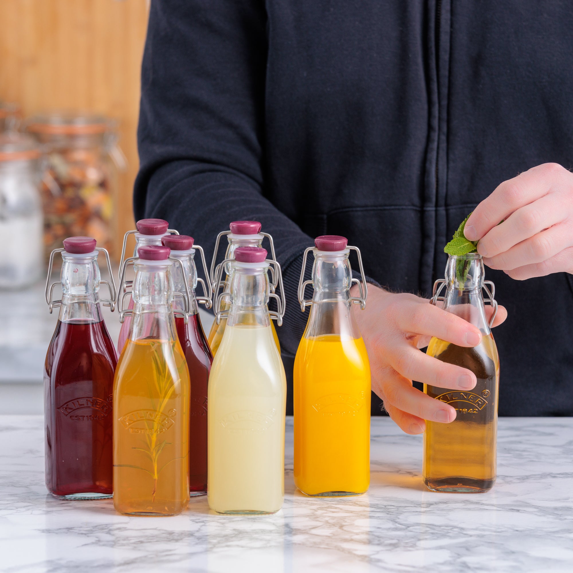 kilner-drinking-square-clip-top-flasche-250-ml-8er-set image 2