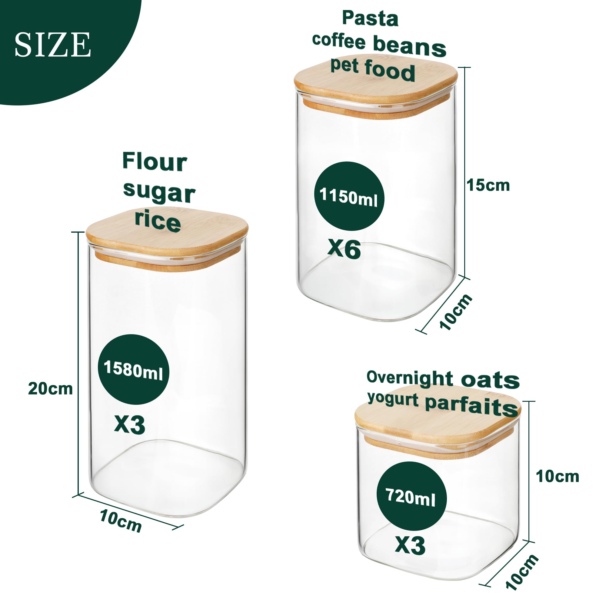 libwys-vorratsgl-ser-12er-set-eckig-720-1580ml-bambusdeckel image 2