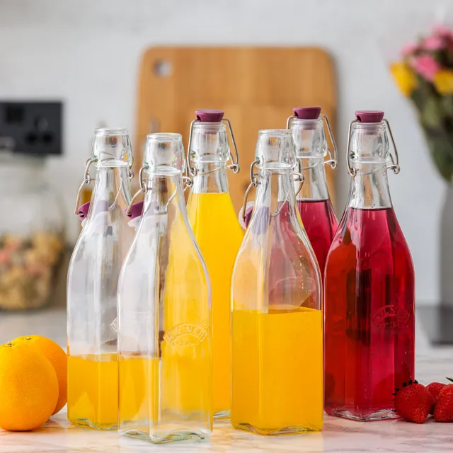 kilner-drinking-square-clip-top-flasche-16-oz-6er-set-glas image 1
