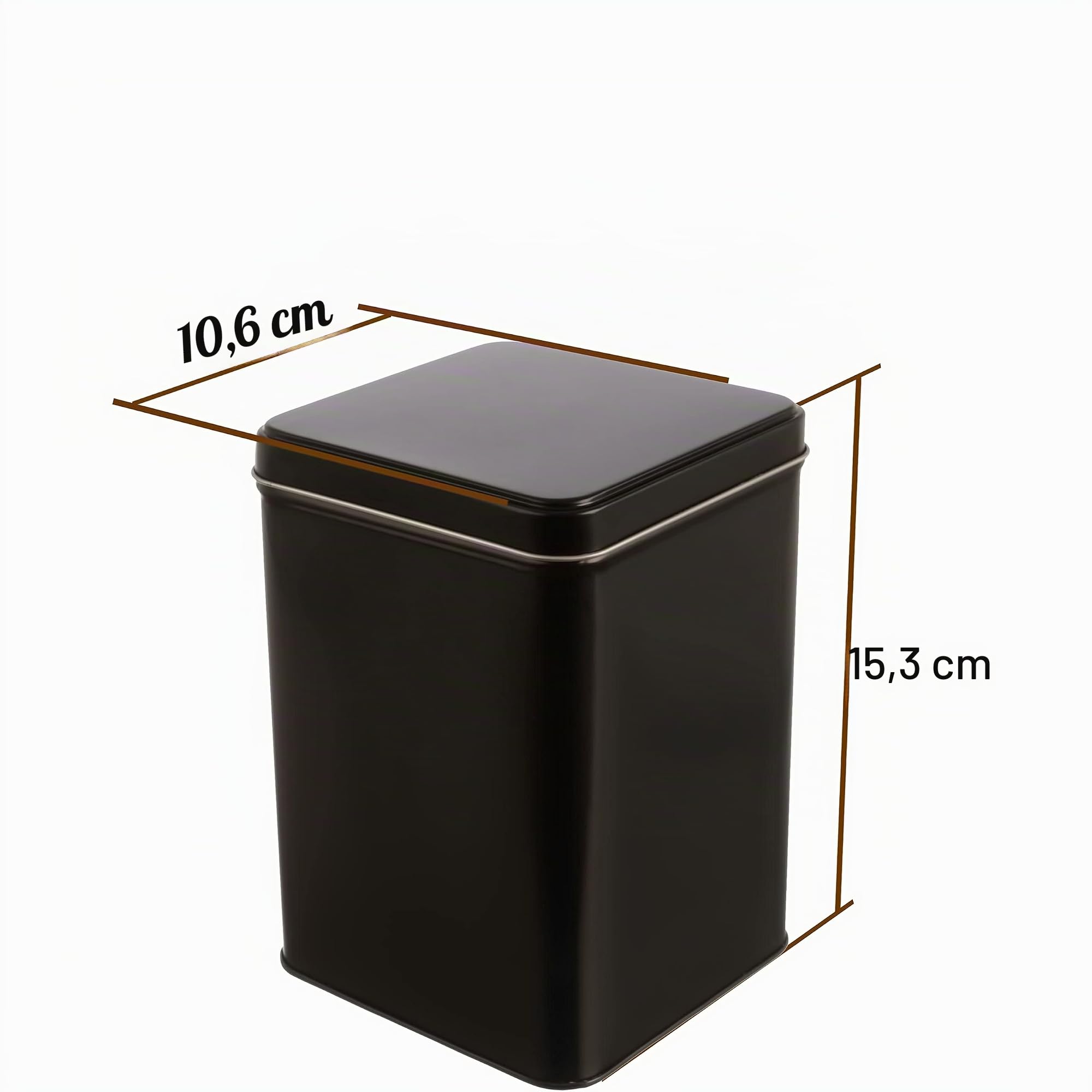 dosenritter-eckige-dosen-vorratsdose-schwarz-2er-set-klappdeckel image 3