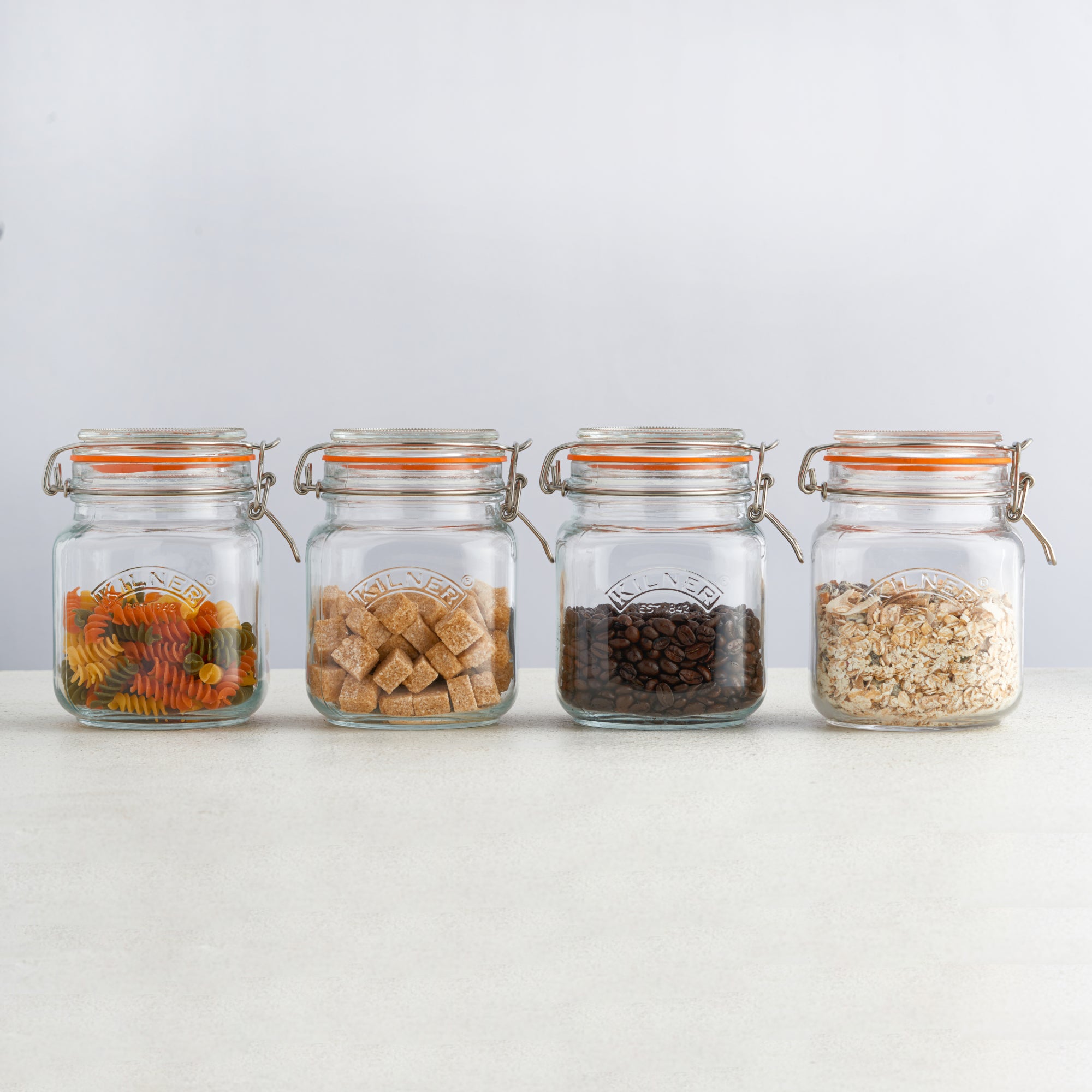 kilner-clip-top-b-gelglas-eckig-4er-set-1l-1-5l-vorratsglas image 3