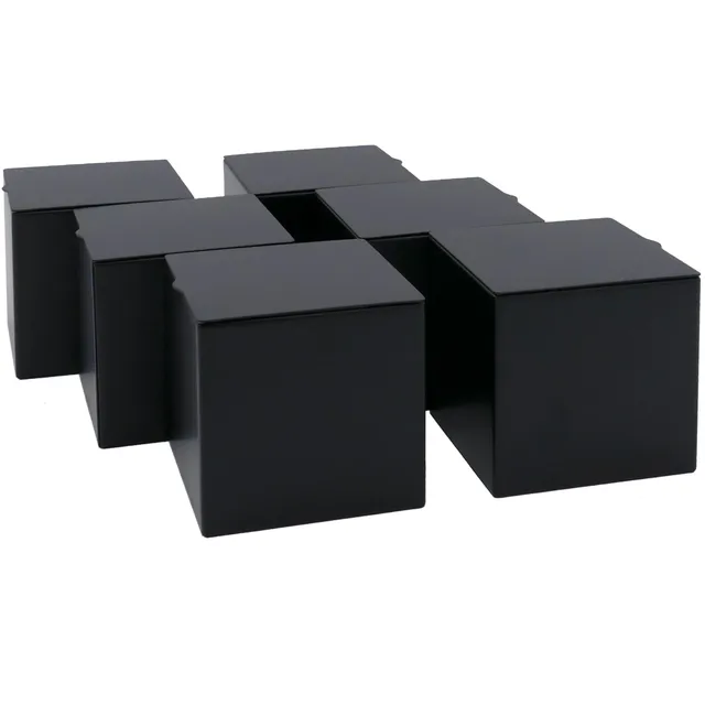dosenritter-eckige-dosen-vorratsdose-6er-set-schwarz-matt image 1