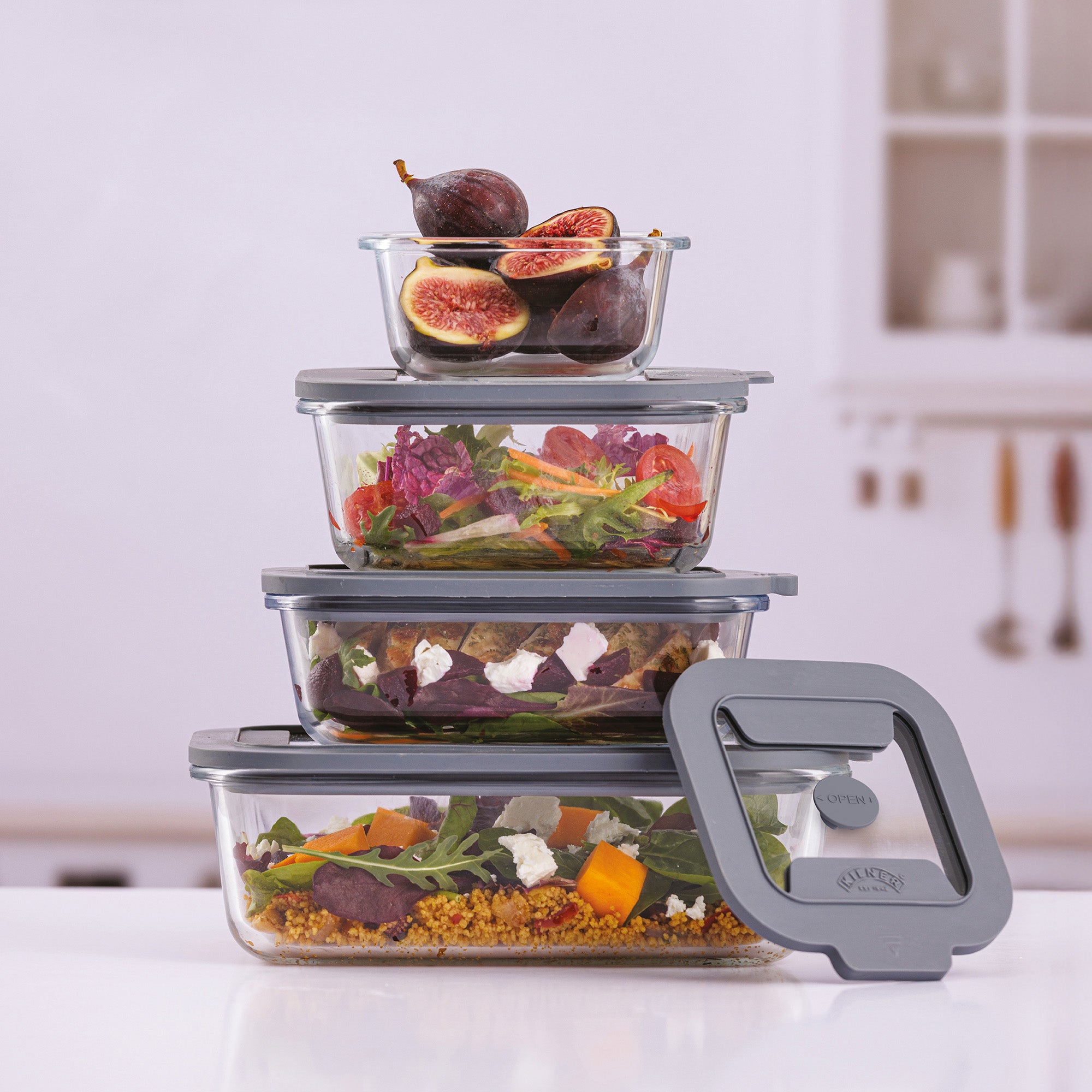 kilner-food-storage-fresh-storage-vorratsdosen-glas-4er-set image 1