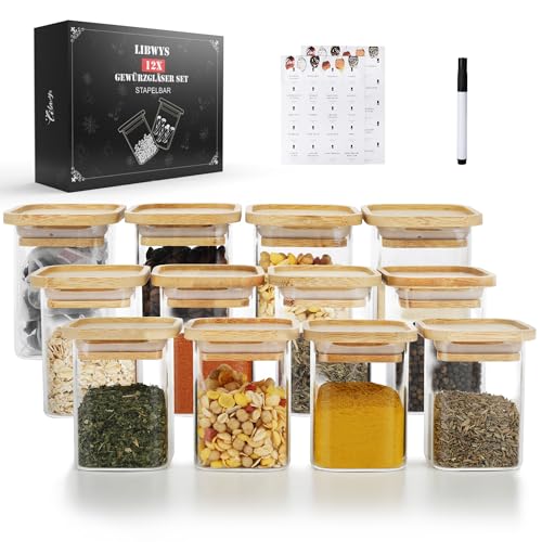 libwys-storage-jars-gew-rzgl-ser-200ml-12er-set-eckig-bambus image 7